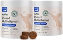 Wuffes 23-in- 1 Chewable Dog Multivitamin & Suplemen Bundle - Dog Multivitamin untuk Kecil & Large Breed - 2 Paket - 60 Cacah