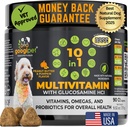 Googipet Premium 10 dalam 1 Dog Vitamin Multivitamin Chewable dengan Progories for Gut Health, Dog Vitamin and Suplemen