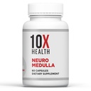 Suplemen Otak Medulla 10X Kesehatan Neuro - Nootropics Dukungan Otak untuk Otak, Memori dan Fokus - Suplemen Memori dengan Vitamin B1 & B3, Zinc, Ginkgo Biloba & Lebih - 60 Kapsul