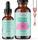 JoySpring Liquid Vitamin D3 dengan K2 Vitamin D untuk Anak-anak - Dukungan Imune untuk Anak-anak, Daily Multivitamin dengan Root Burdock & Elderberry untuk Anak-anak Hammune Booster dan Anak-Anak Natural Fokus Drops