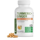 Bronson Turmeric + Ginger Ekstra Kekuatan Kesehatan Gabungan & Ketegangan Dukungan dengan BioPerine, Non-GMO, 60 Vegetarian Capsules