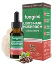 Fungies Lion 's Mane Mushroom Drops, Coffee - Tincture with Lions Mane Extract Support Brain Fog, Focus, Memory & Heally Mood - Mushroom Complex Suplement for Dewasa - 30 Servis