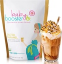 Baby Booster Salted Caramel Prenatal Suplemen Vitamin dan Protein Shake, Caffeine Free, All Natural, Vegetarian DHA, High Protein, B Vitamin, Great for Morning Sickness, 1 lb