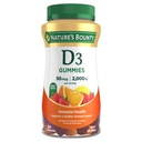 Nature 's Bounty Vitamin D3 Gummies, Vitamin Supplemen, Support Immune Health, 50mcg, 2000IU, Mixed Fruit Flavor, 90 Gummies