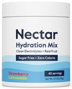 Nectar Sugar Free Electrolytes Powder - Organic Fruit No Sugar or Calories - Hidration Pounder for Dehydration Relief and Rehydration - Keto and Paleo (Strawberry Lemonade 40 Serving Tub)