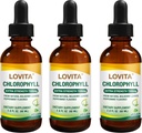 Lovita Chlorofil Liquid Drops, High Potency 120 mg / mL, 7.200 mg per Bottle, Natural Energy Booster & Imune Dupport, Internal Deodoran, Skin Health, Vegan & Non-GMO, Mint Flavor, 180 Services