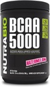 NutraBio BCAA 5000 Powder - Vegan Ferwered BCAAs - Support Lean Muscle Growth, Recovery, Endurance - 60 Servings - Semangka