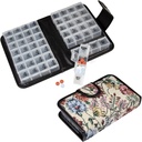 Floral Pill Case Box, 14 Day Pill Pill Container & Medication Organizer, Travel Case - 4 ditandai Kompartemen untuk Setiap Hari Minggu - Morn, Noon, Eve, Bed
