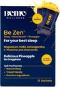 BeMe BeZen Sleep Aid Supplemen Natural Without Melonalain - 2X Absorpsi Than Pills - Sleep wiids for Adules with Magnesium, Ashwagandha, Chamomile, L- Theanine GaBA - Delicious Pineapple