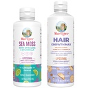 MaryRuth Organics Sea Moss Lipomal (Limeade) & Hair Growth MAX (Almond Cookie); Clean Label Project Verified £124; Vitamin for Energy, Imunity, & Beauty 124; Vegan, Gluten- Free, Non-GMO