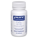 Ensulasi murni CoQ10 60 mg 124; Koenzim Q10 Suplemen Energi, Antioksidan, Otak dan Kesehatan Cellular, Penyatuan, dan Dukungan Kardiovaskular * 124; 60 Kapsul