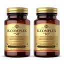 Solgar B-Complex "50" - 100 Vegetable Capsules, Pack of 2 - Energy Metabolism & Nervous System Support - Non-GMO, Vegan, Gluten Free - 200 Total Servings