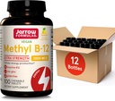 Jarrow Formula Ekstra Metil B-12 1000mcg, Tambahan Dietary Produksi dan Kesehatan Energi Sel, 100 Limon-Flavored Tewable Tablets, Suply 100 Hari, Paket 12