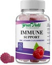 Nucletions Greenfield Halal Immune Dukung Elderberry Gummies for Adults - Supports Your Ammune System Alame with Halal Zinc and Vitamin C Gummy - 60 Delicious Mixed Berry Gummies Halal Vitamin