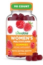 Lifeable Womens Multivitamin Gummy 124; dengan Vitamin A, C, D, E, Niacin, B6, Fleat, B12, Biothenic Acid, Iodin, Zinc 124; Tasting Multivitamin Agung untuk Wanita Gummies = 12490 Gummi