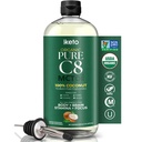Ceppi Organik MCT Oil - Flavorless C8, Non- GMO, Tersertifikat Organik, Gluten- Free, Palm Oil Free, Vegan, Kosher, Halal, 16 oz Coconut Oil