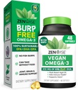 Suplemen Zenwise Health Vegan Omega 3 Omega 3 - Penggabungan Omega 3 yang tidak terbakar dengan DHA, EPA & DPA Fatty Acids untuk Kesehatan Kelahiran - Alternatif Minyak Ikan dari Alga Laut Yang Disediakan - 48 Softgels