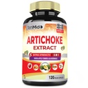 Tambahan Artichoke Extract Capsules, 4 Bulan Suply dengan Papaya, Apple Pectin, Turmeriic Curcumin, Bladderwrack - Pendukung Pembuangan Fungsi - 120 Vegan Capsules