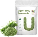 UNLEASH 'D ORGANIC Barley Powder 1 Pound 100% Murni & Organik, Superfood Hijau Kaya dalam Vitamin, Mineral, Fiber dan Antioksidan