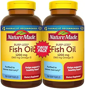 Fish Oil Burp- Kurang, 1200mg, 360mg Omega 3, 150ct
