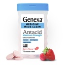 Genexa 3 Pack Clean Antax Chewable Tablet lever 124; Maximum Power Calcium Carbonate for Heartburn, Acid Indibuble & Upset Stomach Relief 124; Dye Free, 0% Artificial Address 124; Berry Flavor, 216ct