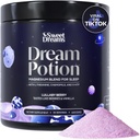 SweetDreams Dream Potion Sleep Dukung dengan Magnesium Glycinate, Glycine, L- Theanine & Chamomile - Sugar Free Blueberry Flavor (30 Servis)