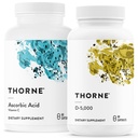 THORNE - Imune & Wellness Dukung Bundle - Asorbic Acid & Vitamin D-5000 - Antioksidant & Immune Fungsi - 60 Servis