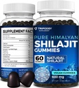 Murni Himalaya Shilajit Gummies Organik - Sanggul Shilajit Resin Tambahan untuk Pria & Perempuan - 100% Alam dengan 90 + Trace Mineral - Boost Energy, Vitalitas, dan Immune Dukungan - 60 Gummies