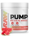 Pompa RAW Stim Free Pre Workout (Watermelon) - Non-Stimulant Pre Workout Application Powder Nitric Oxide Booster - Pra Workout Support untuk Selama Workout - 40 Hamba