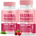 Produksi Vaginal Baru untuk Perempuan dengan Presesi, Ekstrak Cranberry, dan Campuran Probiotik Lactoillus, Mendukung keseimbangan PH Sehat, Kontrol Odor, Vaginal Flora - 120 Katup