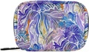 Pill Case Floral Flowers Pill Box 7 Day Cill Case Case Travel Travel Organizer Bag with Zipper Portable Case Compact Size for Vitamin Suplemen Hoder