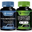 WELLNESS LABSRX Resveratrol Capsules 10,000mg - Enzymes Digeptical 450mg
