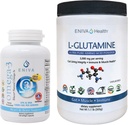 Eniva L- Glutamine Powder, 1.1 - Pound dan Omega- 3 Fish Oil (60 caps)