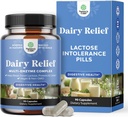 Laktosa Intoleransi Pil 90 Days Supply - Fast Act Dairy Digetsy Enzymes - Pil Peninggalan Dairy untuk Diffic, Bloating, Gas dan Carb Protein - Suppply Distraffic for Laktosa Intoleransi Relief