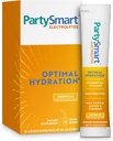 Hilaya PartySmart Tropical Powtes Pawder, 12 Count, Support Hidration, Rehydrate with Sodium & Potasium, Vitamin C & More, Antioksidant Recovery Blend Milk Thistle, Ginger & Turmeric