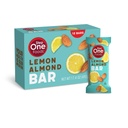 Step One Foods Lemon Almond Bar, Heart Healthy Snack Plant Sterns, Omega 3 's High Fiber Snack Gluck & Dairy Free, Vegan, Zero Sodium, Granola Bars (12 Pack)