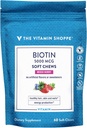 The Vitamin Shoppe Biotin Soft Chews for Hair, Skin & Nail Dupport - 50000mcg - Mixed Berry (60 Soft Chews)