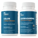 Dr. Tobias Colon Hari Cleanse dan Ashwagandha Capsules, Colon Cleanse Detox dan Calming Adaptogen, Support Energy & Imune Health, Non-GMO