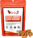Suplemen Dukungan Immune, VITINITY Lung Cleanse Respiratory, 25 + Key Ingredient Lung Health Detox for Breath, Asthma, Seasonal Allergy Tablet (15 Hari)