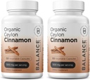 Balancebreens Certified Organic Ceylon Cinnamon 1200 mg Suplement - 120 Veg Capsules - Hati, Otak dan Fungsi Gabungan Dukungan - Tidak Ada Penisian Pil (Paket 2)