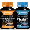 WELLNESS LABSRX NAD Supplement, 1500mg - NAD + dengan Resveratrol Apakah Berberine 1500mg - Berberine dengan Cinnamon Ceylon
