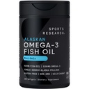 Sports Research Fish Oil Mini- Softgels - mudah Swallow Omega- 3 Fatty Acids dari Wild Caught Alaska Pollock - 625mg, 120 Softgeels