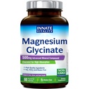 Innate Vitalitas Magnesium Glycinate 500mg 124; 70mg Magnesium Suplemen Elemental Magnesium-Tinggi, Non Buffered, Non-GMO & No Gluten - Nerve, Bone & Heart Health - 60 Vegan Capsules Magnesio
