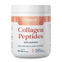 Pattern Wellness Collagen Peptides Powder (Tipe I & III) - Rambut, Nails, Skin and Joint Health - Grass Fed & Pabrised - Collagen Hydrolyzed, Non- GMO, Dairy Free, & Keto - Unflamited (16 Oz)