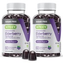 VITEEY Sambucus Elderberry Gummies for Adules & Teens + Zinc & Vitamin C - Sugar Free - Imune Support & Booster Herbal Supplemen - Vegan, Gluten Free, Gelatin Free, GMO Gratis, Chewable Berry Flavored