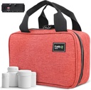 Kady Secure Pill Organizer Box, Penyimpanan untuk Botol Obat atau Suplemen; Toiletry; Perjalanan atau Rumah, TSA Aprested Lock (Merah)