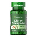 Puritan 's Pride KSM-66 Ashwagandha ® 450mg, Suplemen Diet Sangat Terkonsentrasi untuk Relief Stress, Mood Enhancing, dan Dukungan Memori, 1 Bulan, 60 Capsules