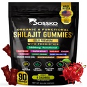 3200 MG Pure Himalaya Shilajit Gummies Organik Pria & Perempuan dengan Progorium & Magnesium Ashwagnadha Chaga Turmeric Fulvic Acid 105 + Trace MinageI Vegan Nony-GMO I Tested I 90 Count