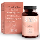 Suplemen Saffron - Saffron Extract Pills for Women - Dukung Mood, Energy Boost, PMS, Mental Clarity & Metabolisme - Non-GMO, Gluten Free, 60 Vegan Capsules