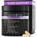 Malam sebelum 10- 1 Midnight Maximizer Sleep Aid, Stress Relief, Kognition, Relaxation, Recovery, Focus, Magnesium Glycinate, L- Theanine & More, (120 Kapsul - 2 Bulan Supply)